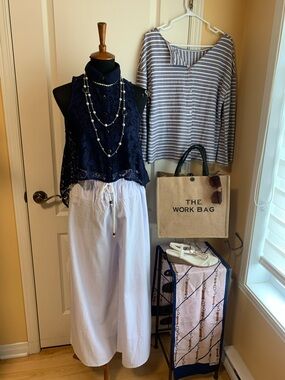 Lightweight Beach Wide-Leg Drawstring Pants